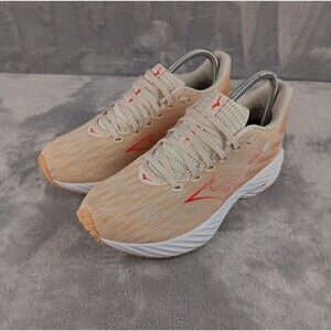 Mizuno Wave Rider 28 Women's Size 8.5 Running Shoes Peach Beige Coral Sneakers